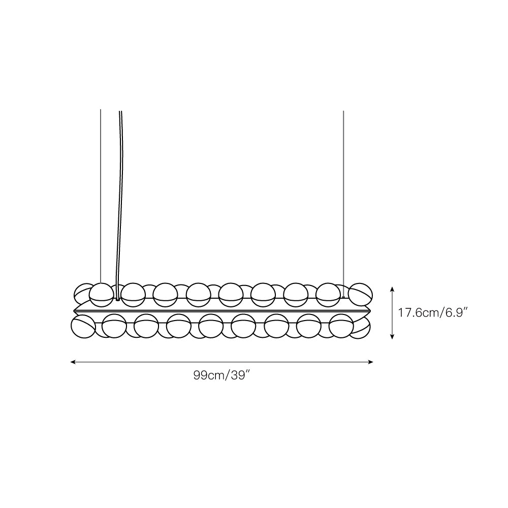 Freyza | Ulvinos Resin Glass Glass Resin Chandelier – Dining Room Living Room