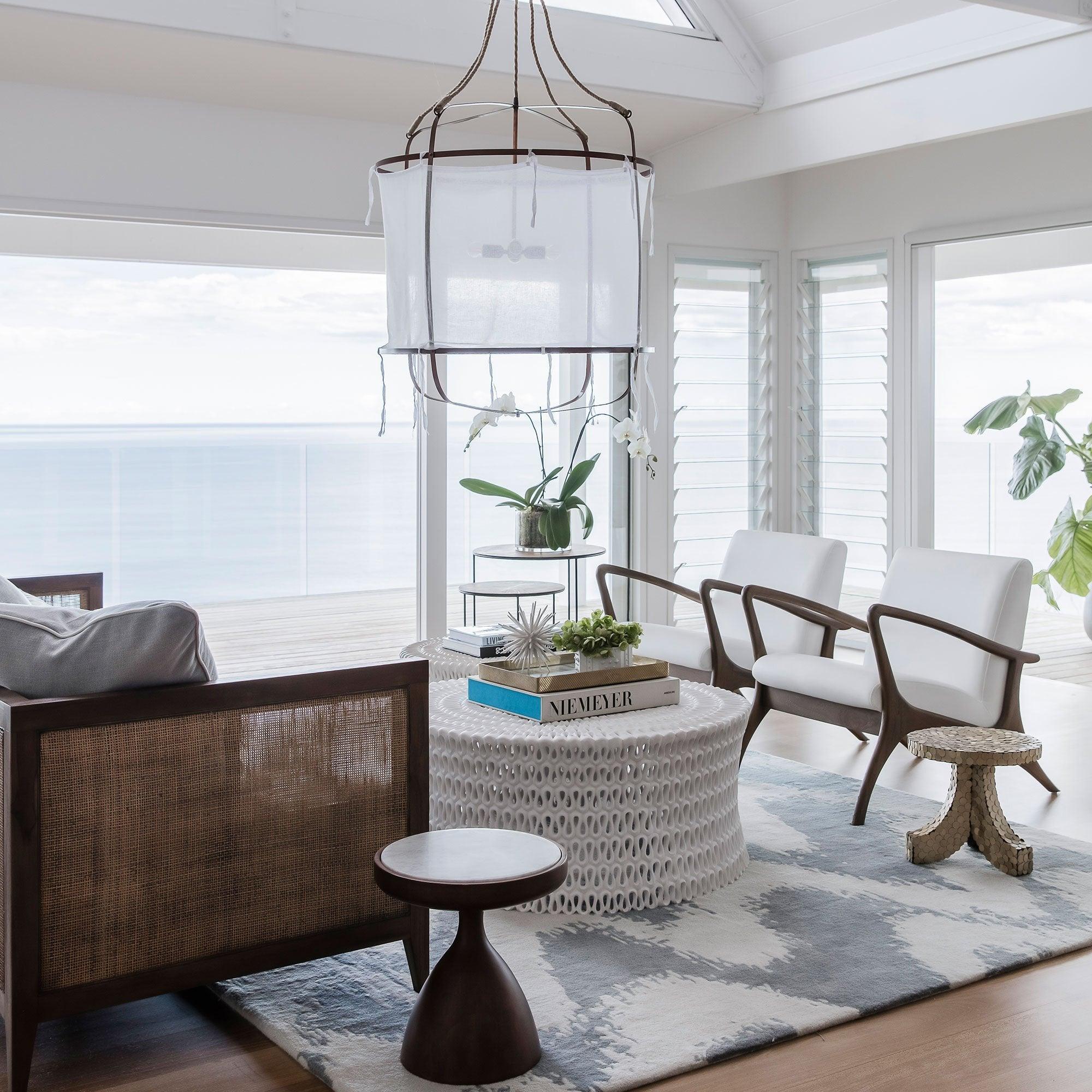 Freyza | Erina Linen Chandelier Linen Chandelier – Dining Room Living Room