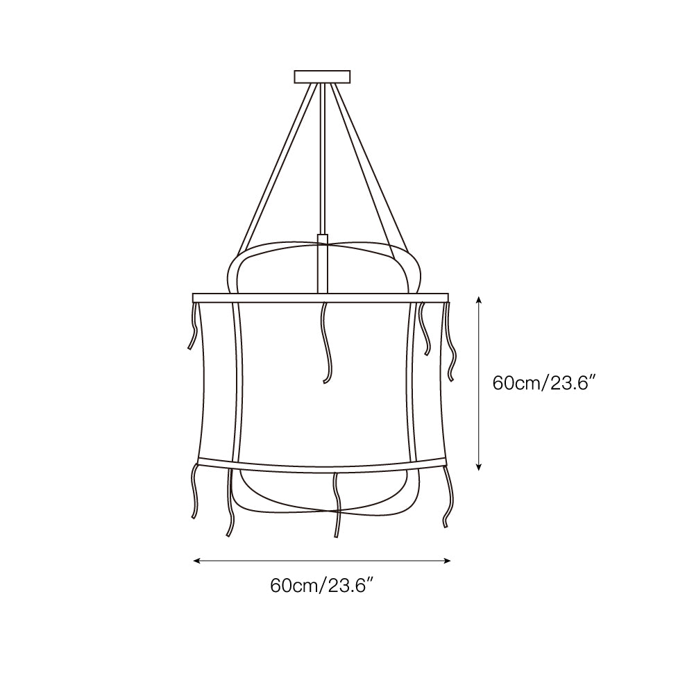Freyza | Erina Linen Chandelier Linen Chandelier – Dining Room Living Room