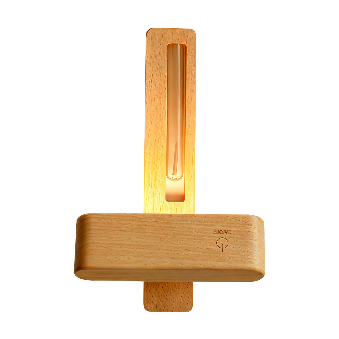 Freyza - LED Wall Sconce Light – Minimalist Wooden Magnetic USB Rechargeable (12x4cm / 4.7x1.5in)