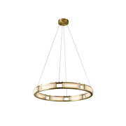 Freyza | Cuzora Brass Alabaster Brass Chandelier – Dining Room Living Room