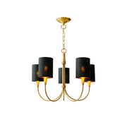 Freyza | Armira Vintage Industrial Fabric Chandelier – Industrial Dining Room Living Room