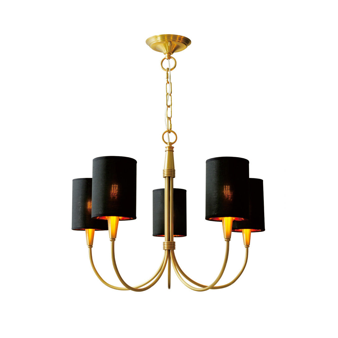 Freyza | Armira Vintage Industrial Fabric Chandelier – Industrial Dining Room Living Room
