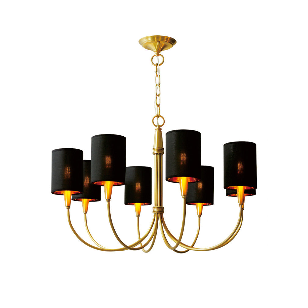 Freyza | Armira Vintage Industrial Fabric Chandelier – Industrial Dining Room Living Room