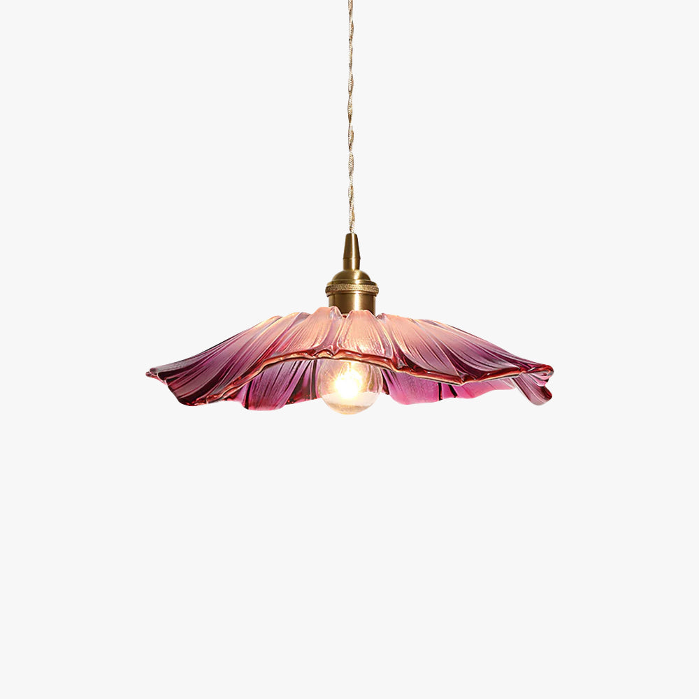 Plafonnier affleurant en verre fleuri Freyza | Calia – chambre, couloir, cuisine