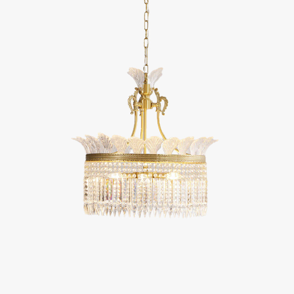 Freyza | Brass Crystal Chandelier – Dining Room Living Room