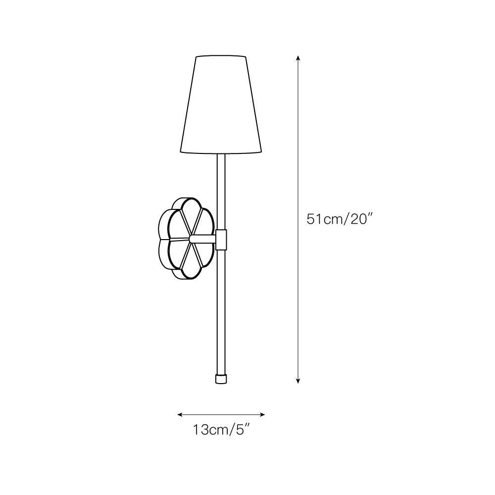 Freyza | Eldorora Vintage Industrial Fabric Wall Light – Industrial Bedroom Hallway