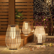 Freyza - RattanGlow | Eco-Friendly Waterproof Solar Lantern for Outdoor Spaces