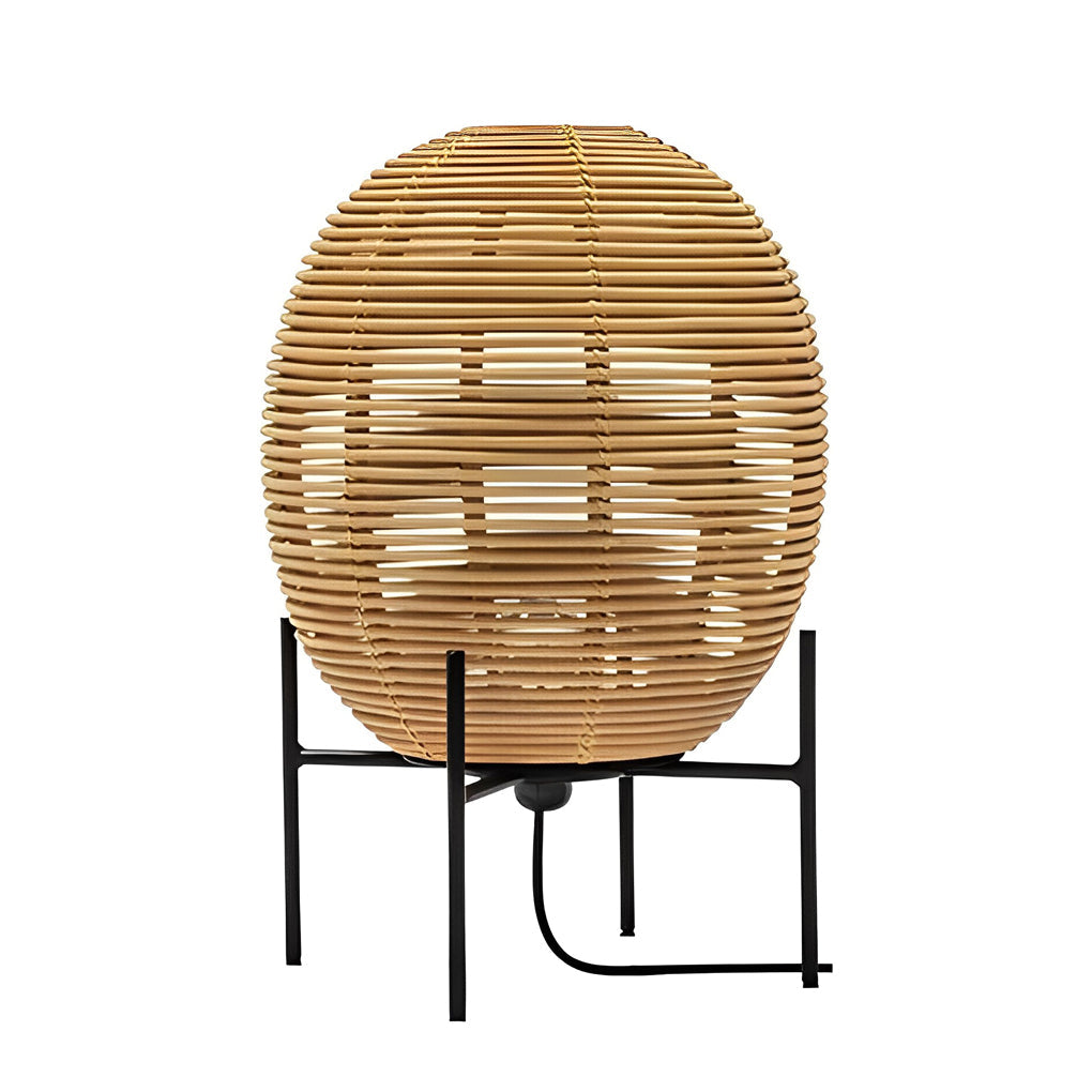 RattanGlow | Stylish Black Rattan Floor Lamp for Living Room Decor 7