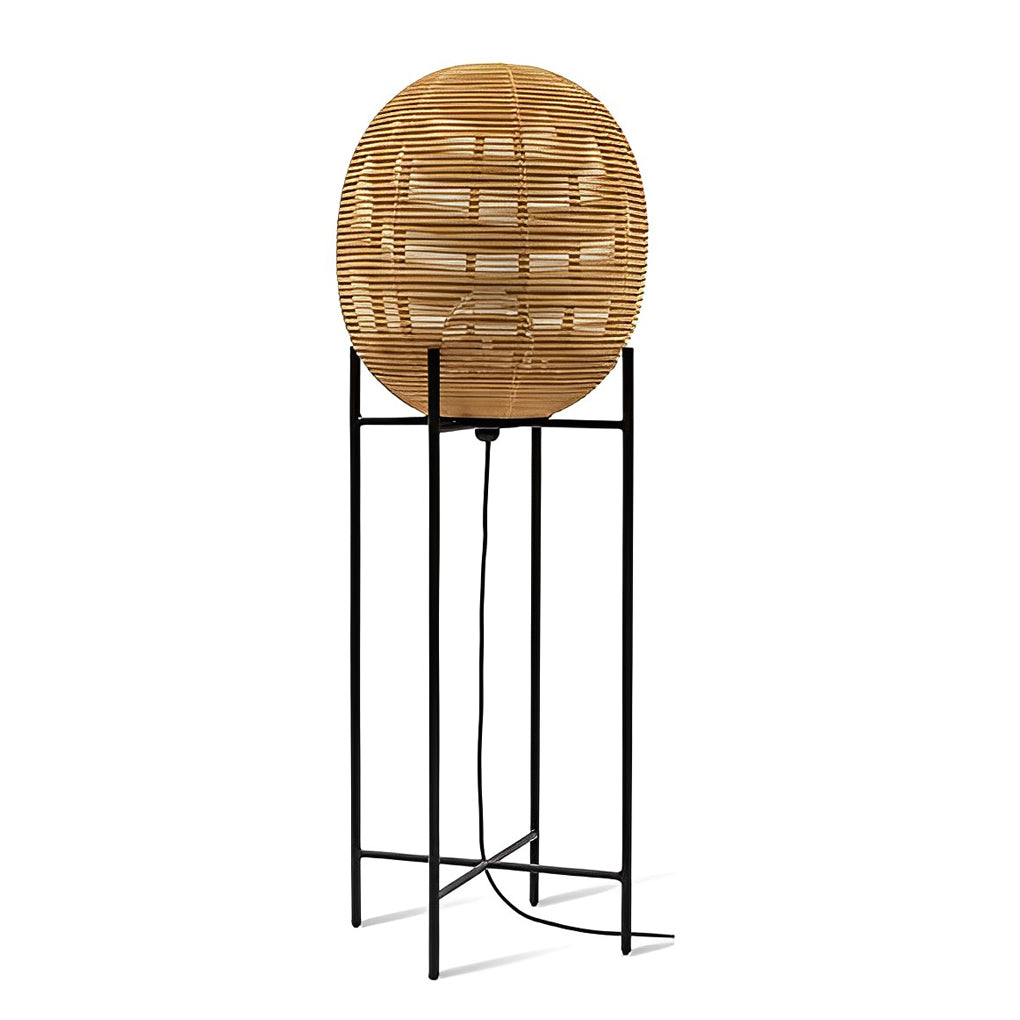 RattanGlow | Stylish Black Rattan Floor Lamp for Living Room Decor 8