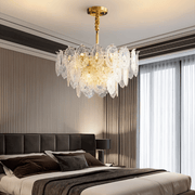 Freyza - Elegant Modern Copper Glass Dining Room Chandelier