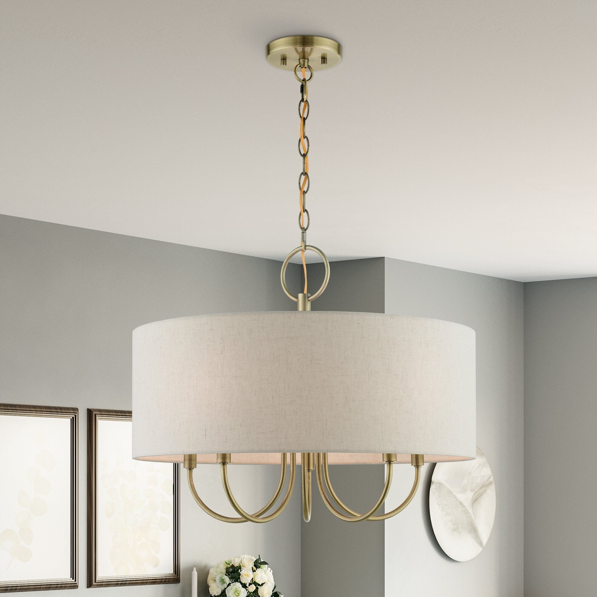 Freyza | Ovyneth Classic Vintage Fabric Chandelier – Vintage Dining Room Living Room