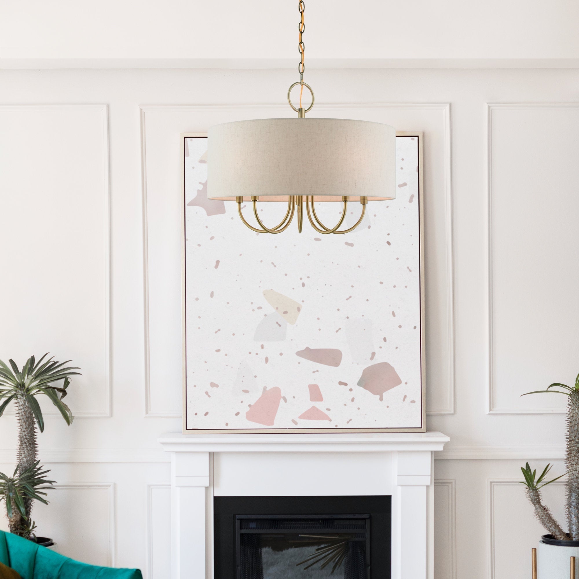 Freyza | Ovyneth Classic Vintage Fabric Chandelier – Vintage Dining Room Living Room
