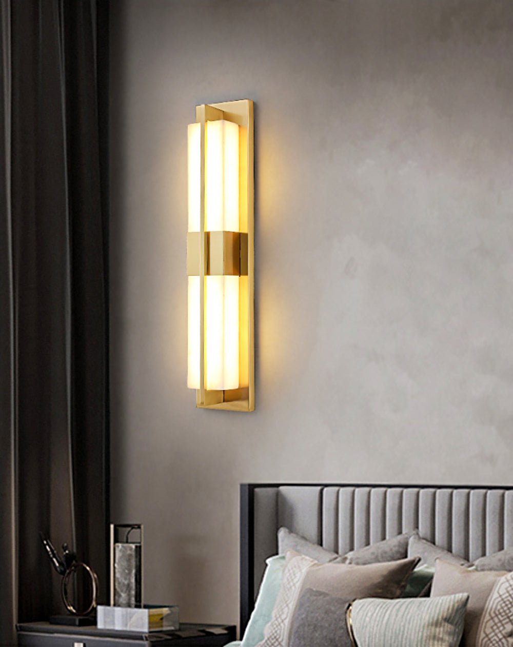 Freyza | Applique murale en laiton albâtre Caspian – chambre, couloir