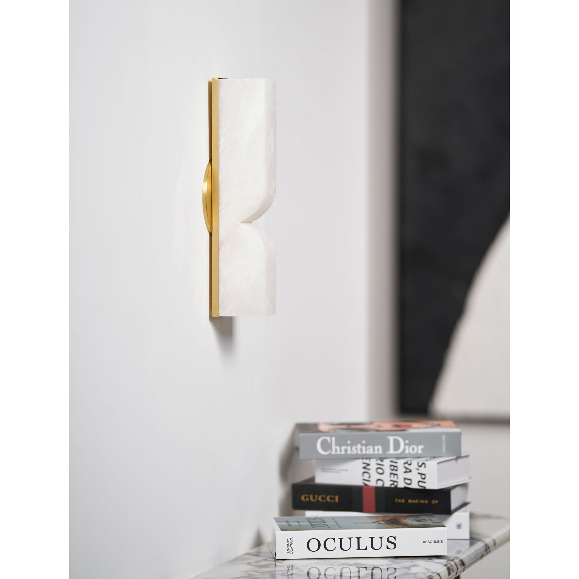 Freyza | Lyvenisra rechteckige Alabaster-Wandleuchte – Schlafzimmer, Flur