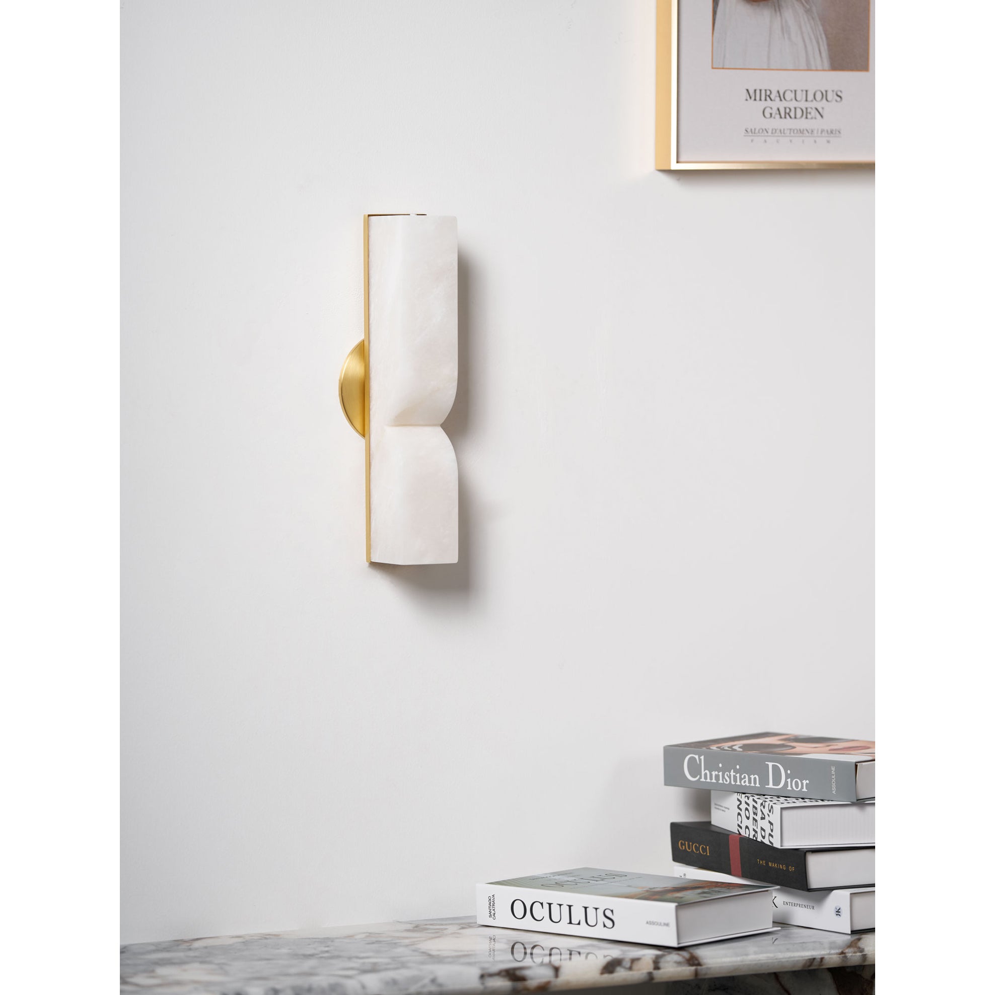 Freyza | Lyvenisra rechteckige Alabaster-Wandleuchte – Schlafzimmer, Flur