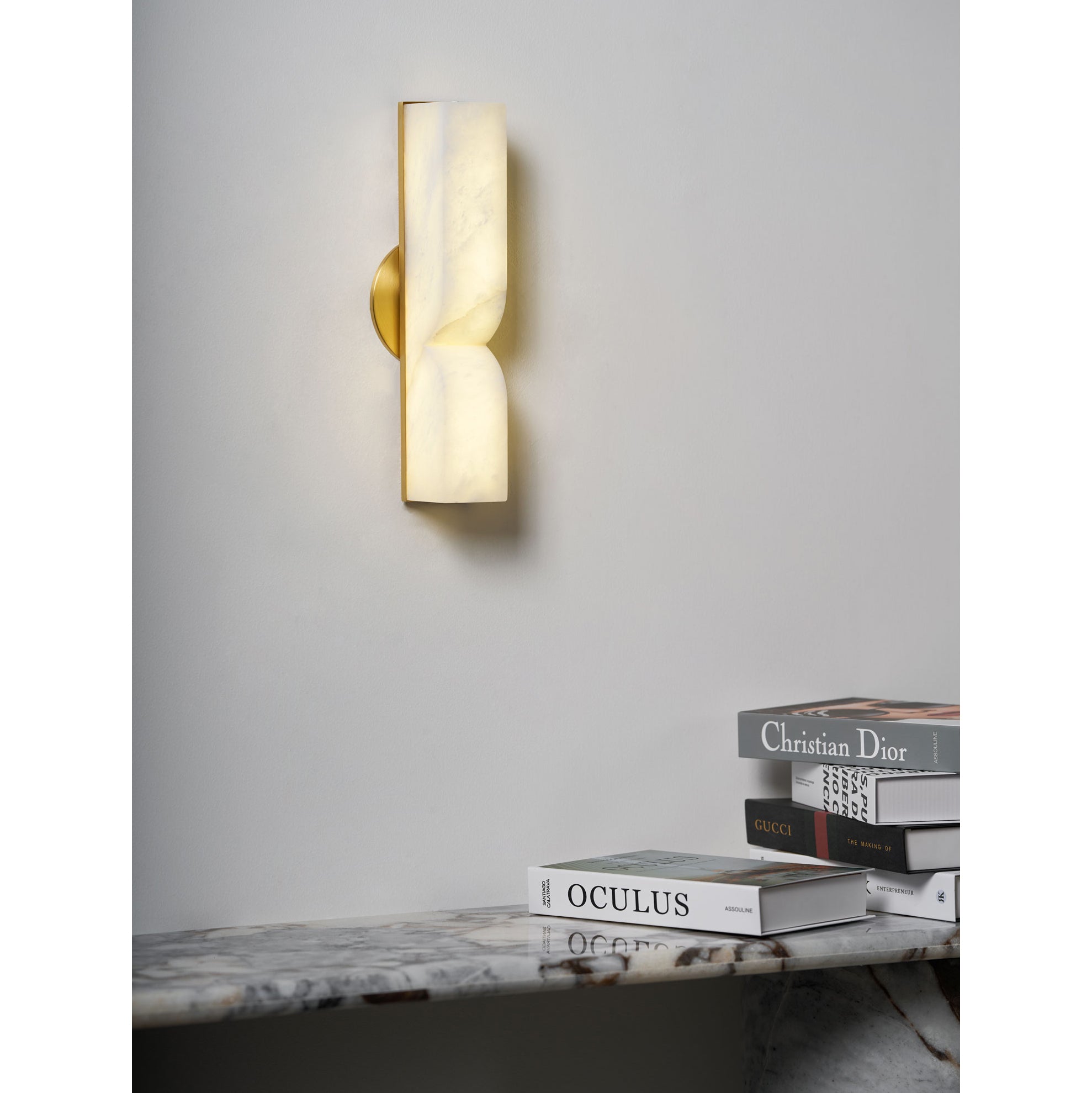 Freyza | Lyvenisra rechteckige Alabaster-Wandleuchte – Schlafzimmer, Flur