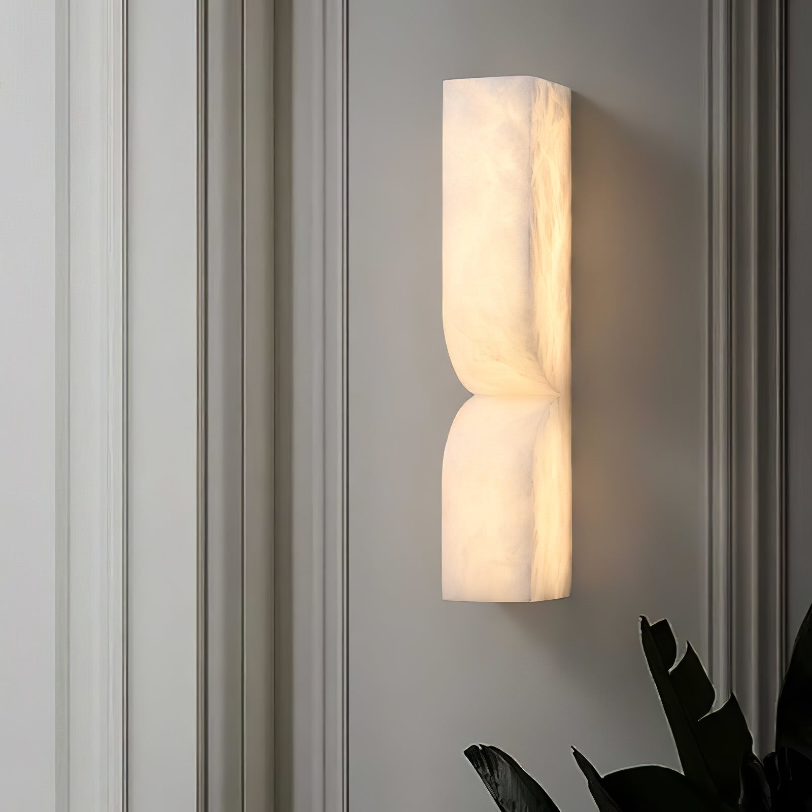 Freyza | Lyvenisra rechteckige Alabaster-Wandleuchte – Schlafzimmer, Flur