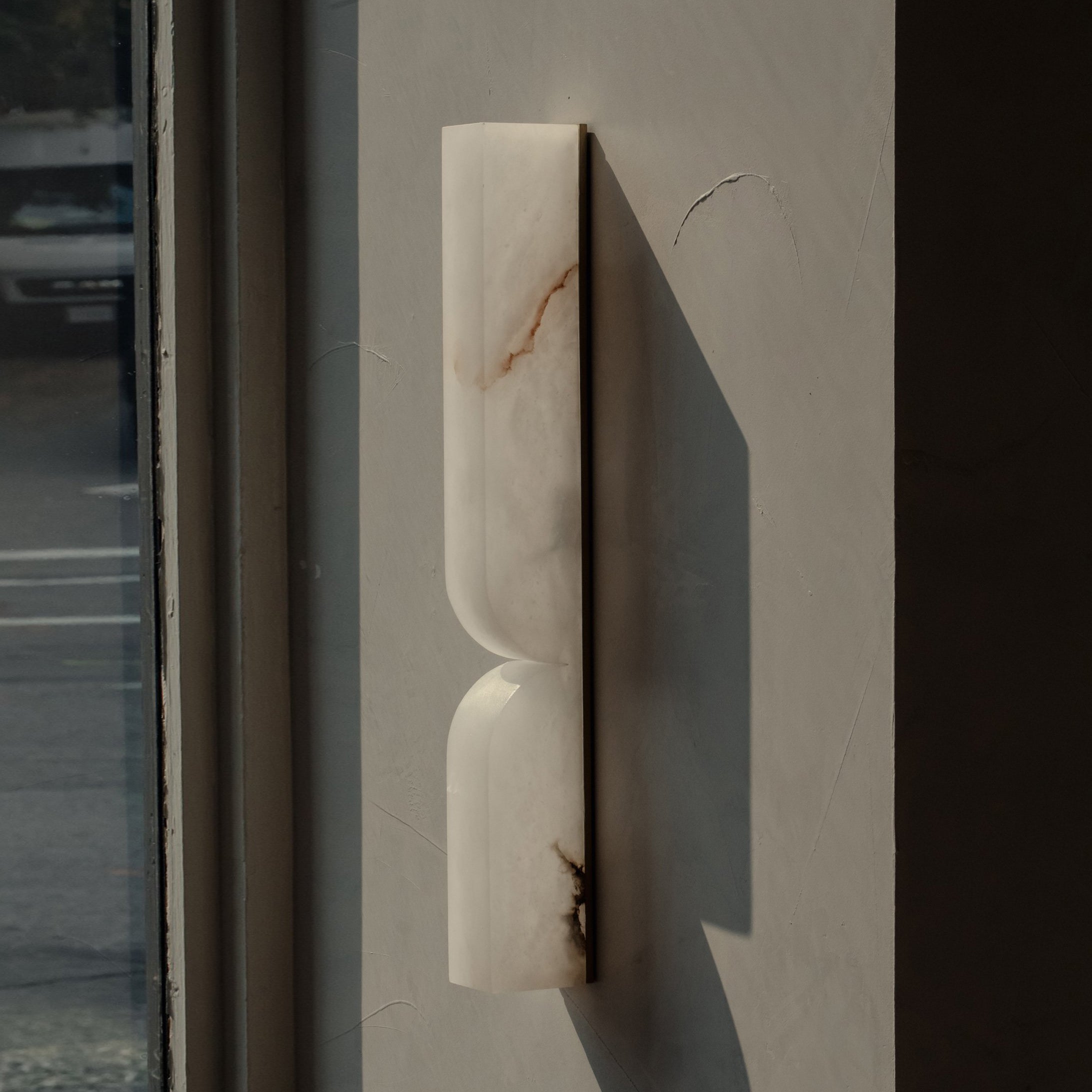 Freyza | Lyvenisra rechteckige Alabaster-Wandleuchte – Schlafzimmer, Flur