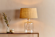 EcoLuxe | Elegant Recycled Glass Textured Table Lamp for Sustainable Living 1