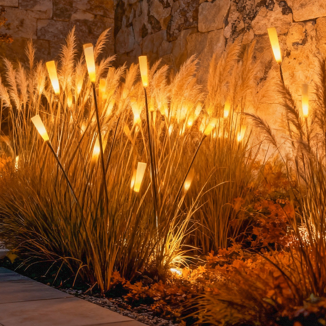 ReedGlow | Elegant Natural Acrylic Outdoor Landscape Lighting Fixture 1