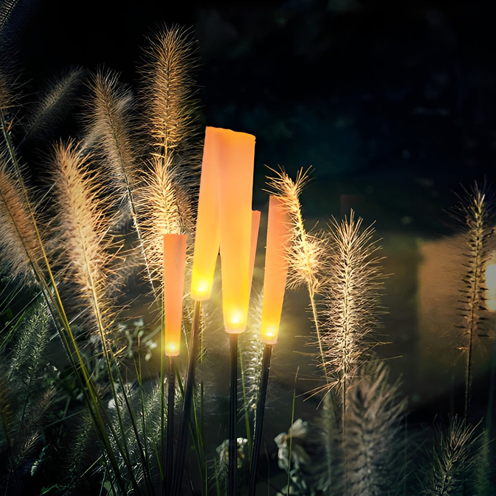 ReedGlow | Elegant Natural Acrylic Outdoor Landscape Lighting Fixture 4