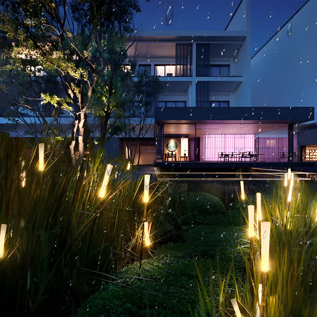 ReedGlow | Elegant Natural Acrylic Outdoor Landscape Lighting Fixture 6