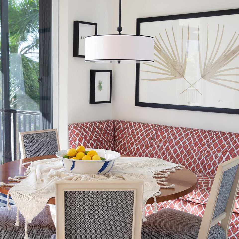 Freyza | Olvynis Hanging Brass Brass Fabric Pendant Light – Kitchen Dining Room
