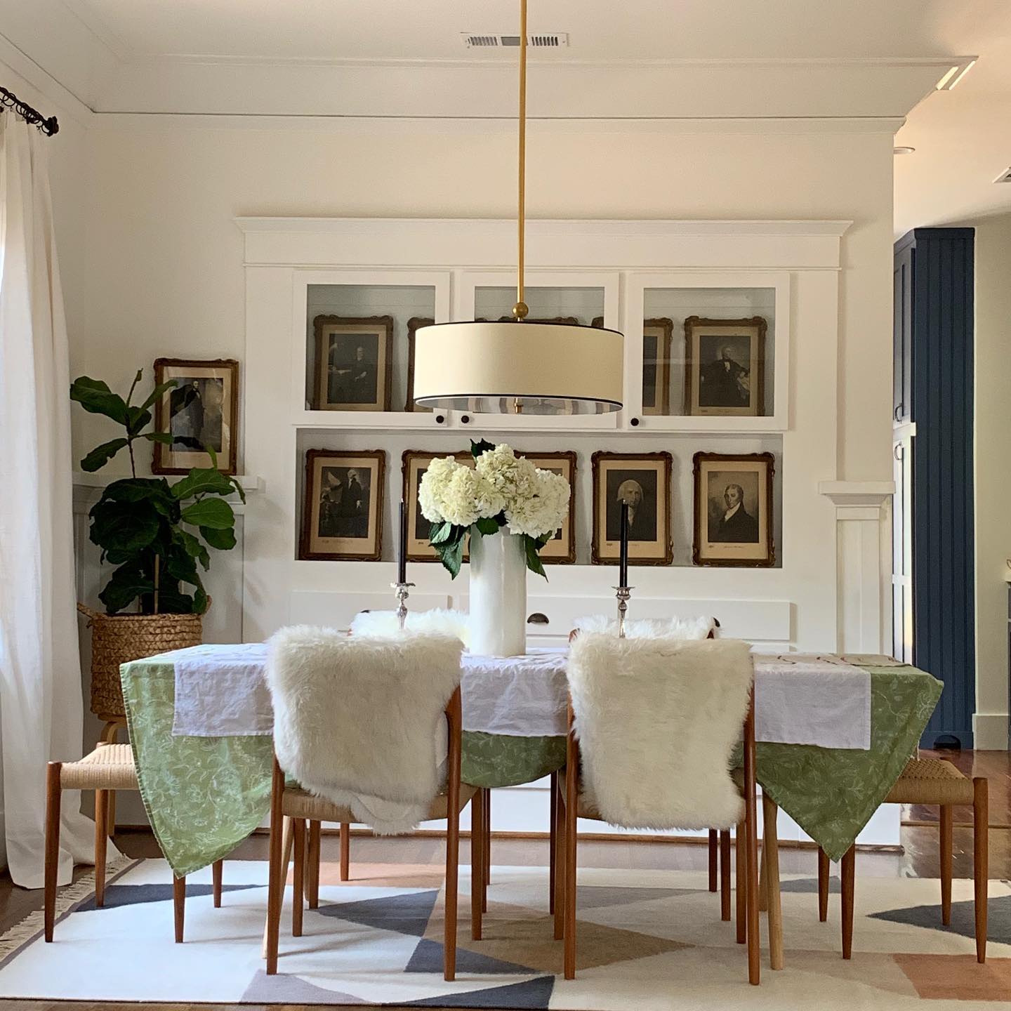 Freyza | Olvynis Hanging Brass Brass Fabric Pendant Light – Kitchen Dining Room