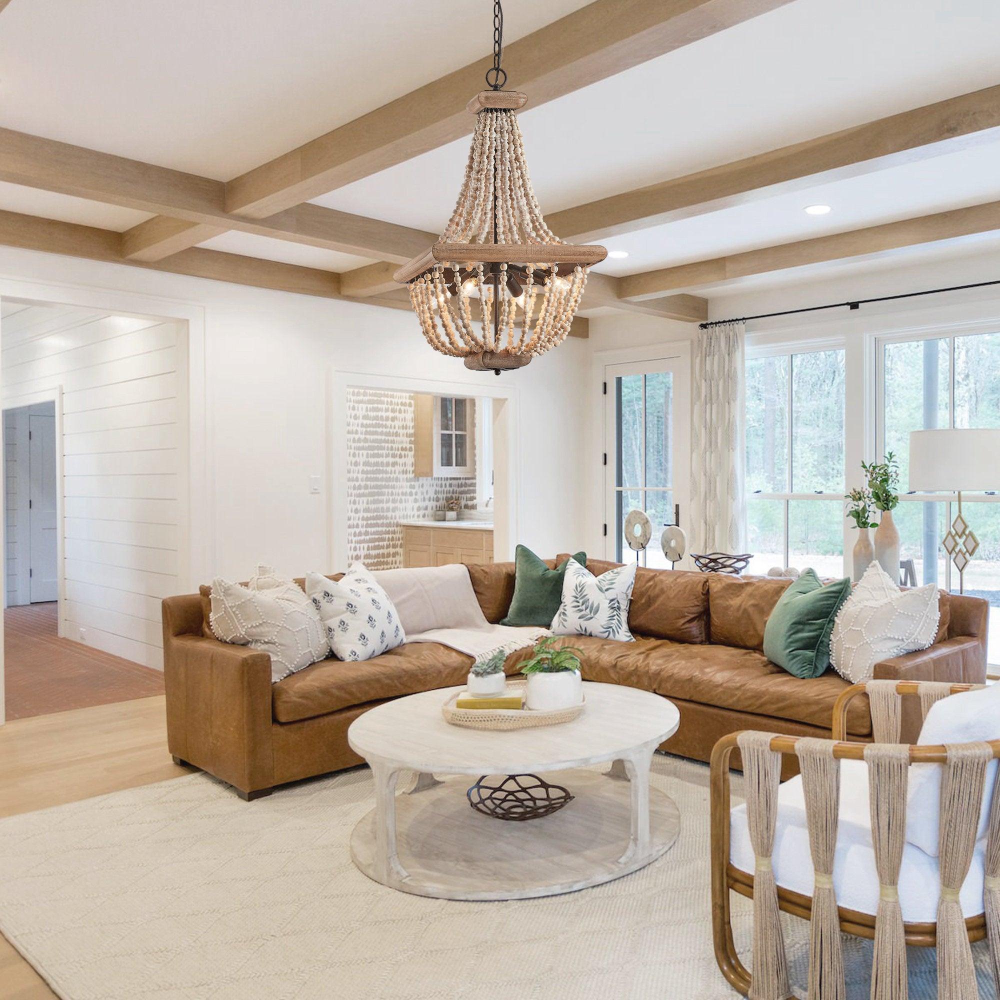 Freyza | Aursorir Postmodern Luxury Wood Chandelier – Modern Dining Room Living Room