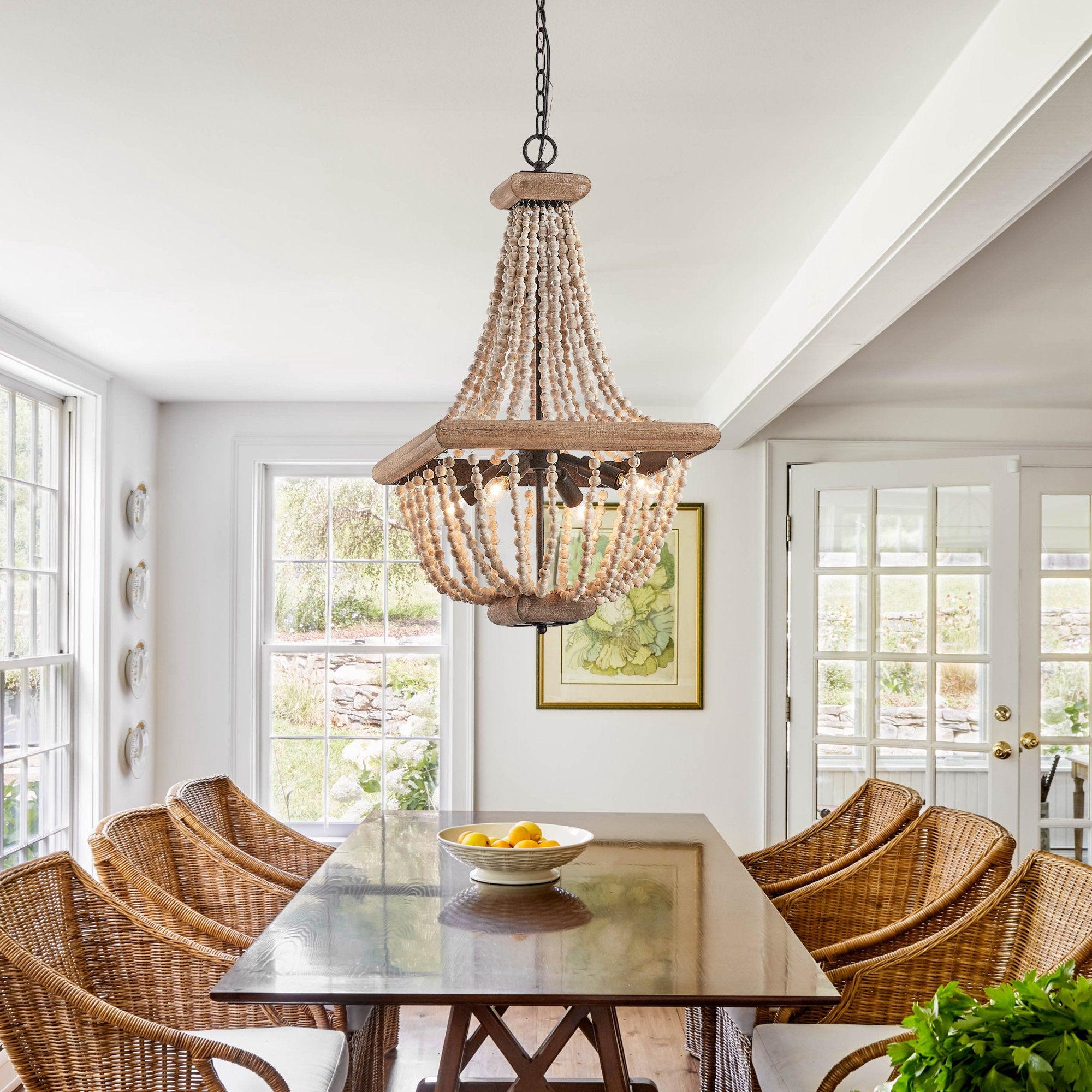Freyza | Aursorir Postmodern Luxury Wood Chandelier – Modern Dining Room Living Room