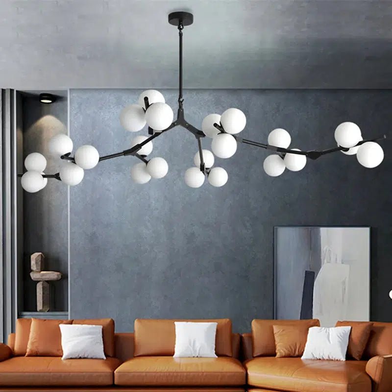 Freyza - Regent's Glow | Elegant Modern Black And Gold Chandelier Light