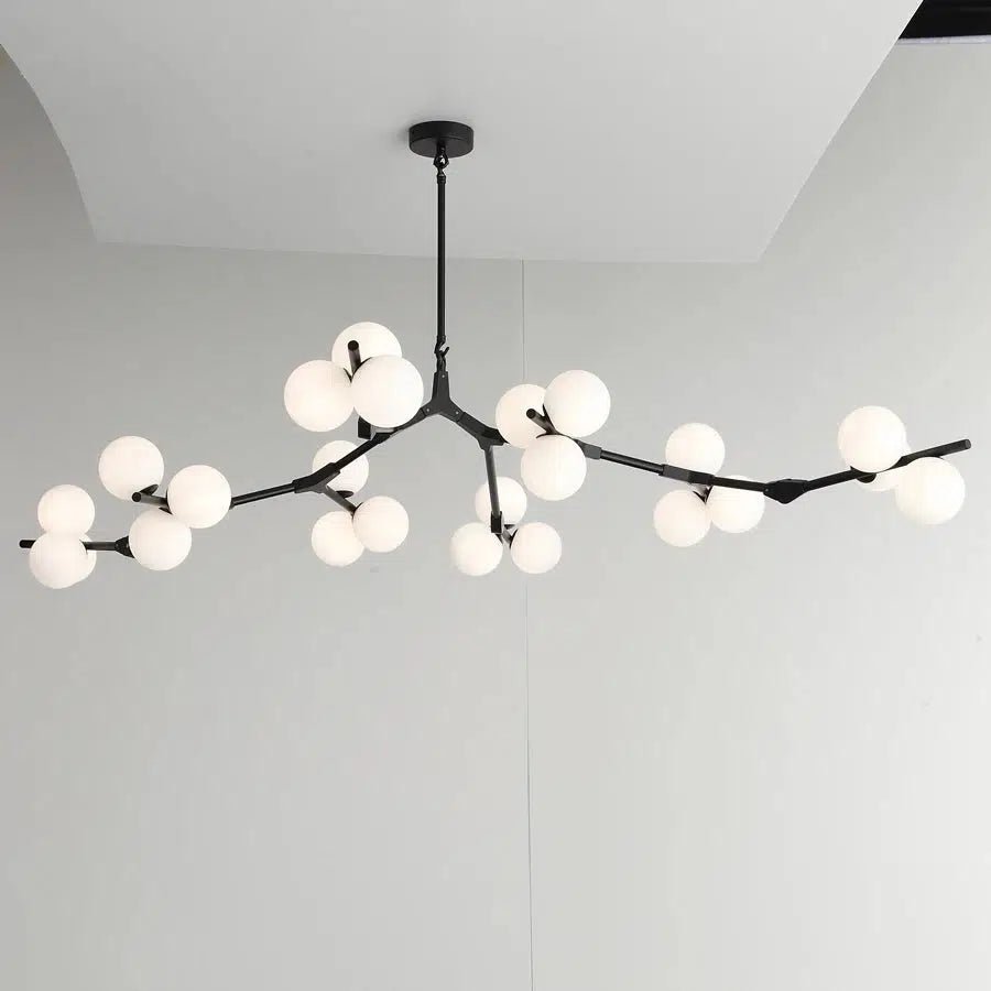 Freyza - Regent's Glow | Elegant Modern Black And Gold Chandelier Light
