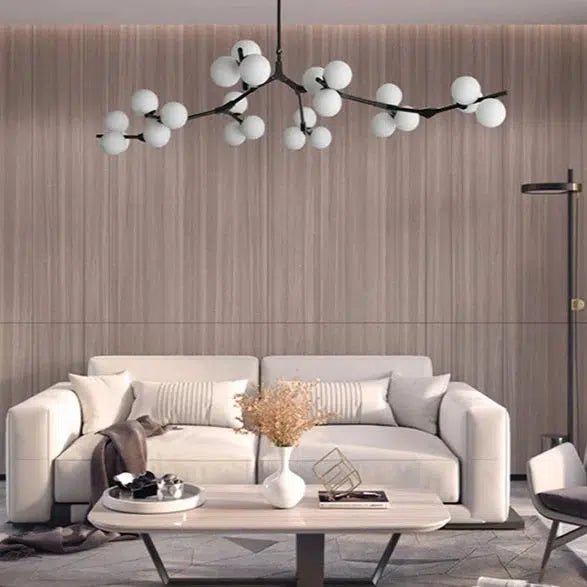 Freyza - Regent's Glow | Elegant Modern Black And Gold Chandelier Light