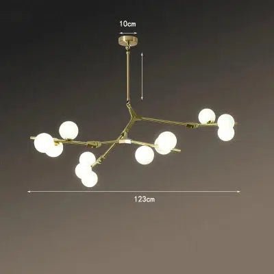 Freyza - Regent's Glow | Elegant Modern Black And Gold Chandelier Light