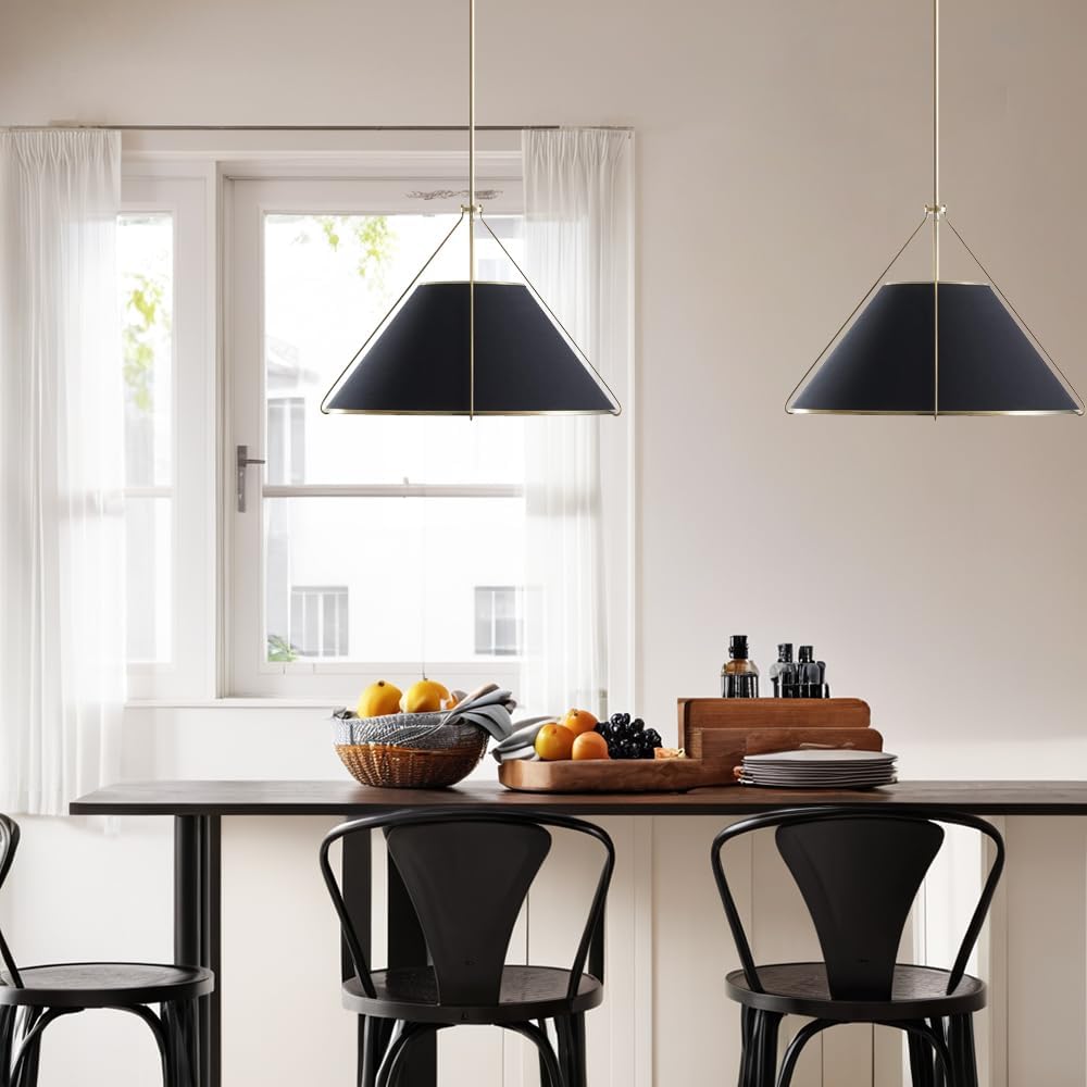 Freyza | Voloraris Vintage Industrial Fabric Pendant Light – Industrial Kitchen Dining Room