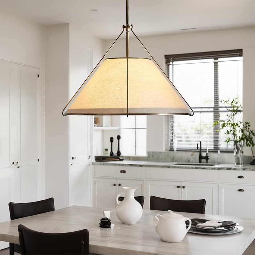 Freyza | Voloraris Vintage Industrial Fabric Pendant Light – Industrial Kitchen Dining Room