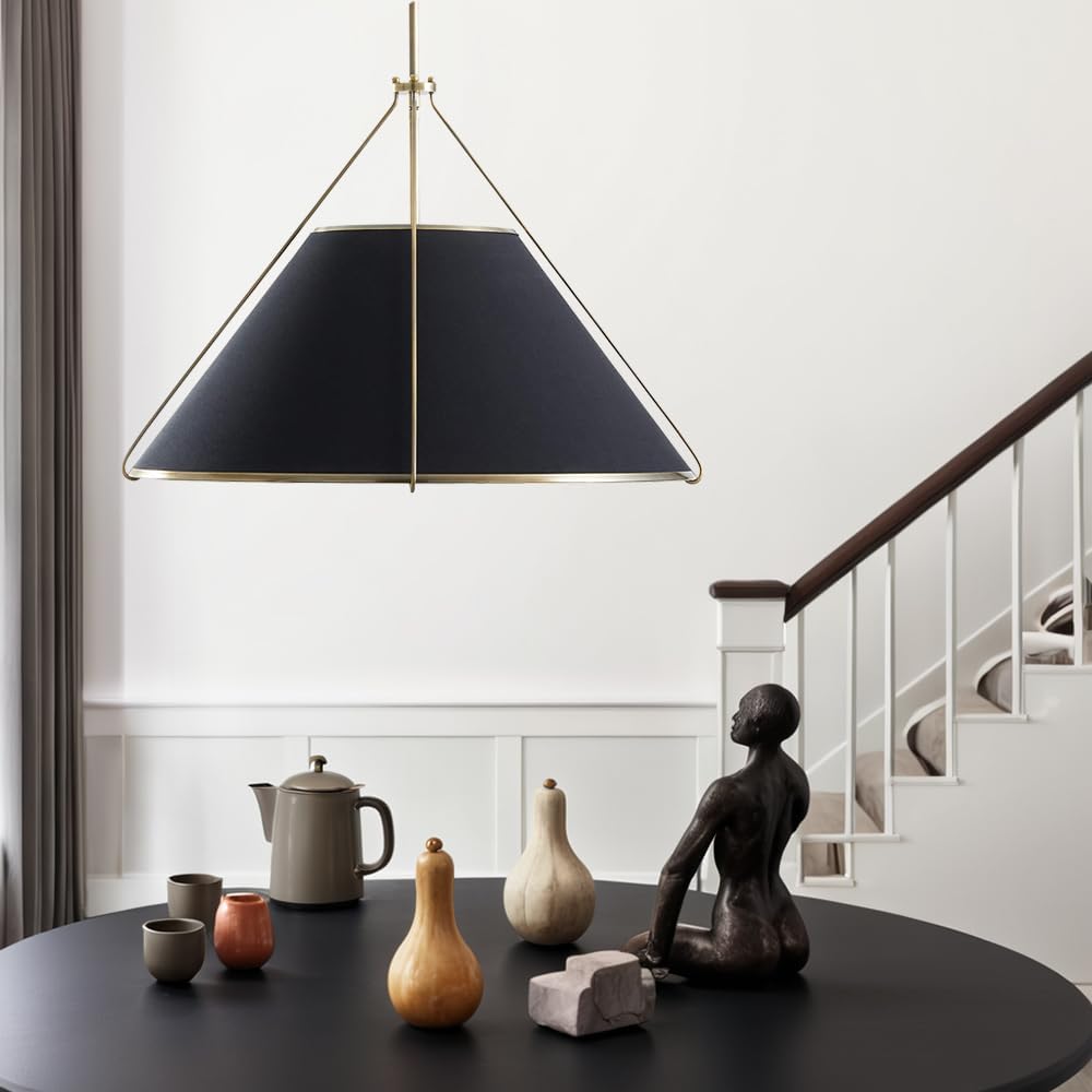 Freyza | Voloraris Vintage Industrial Fabric Pendant Light – Industrial Kitchen Dining Room
