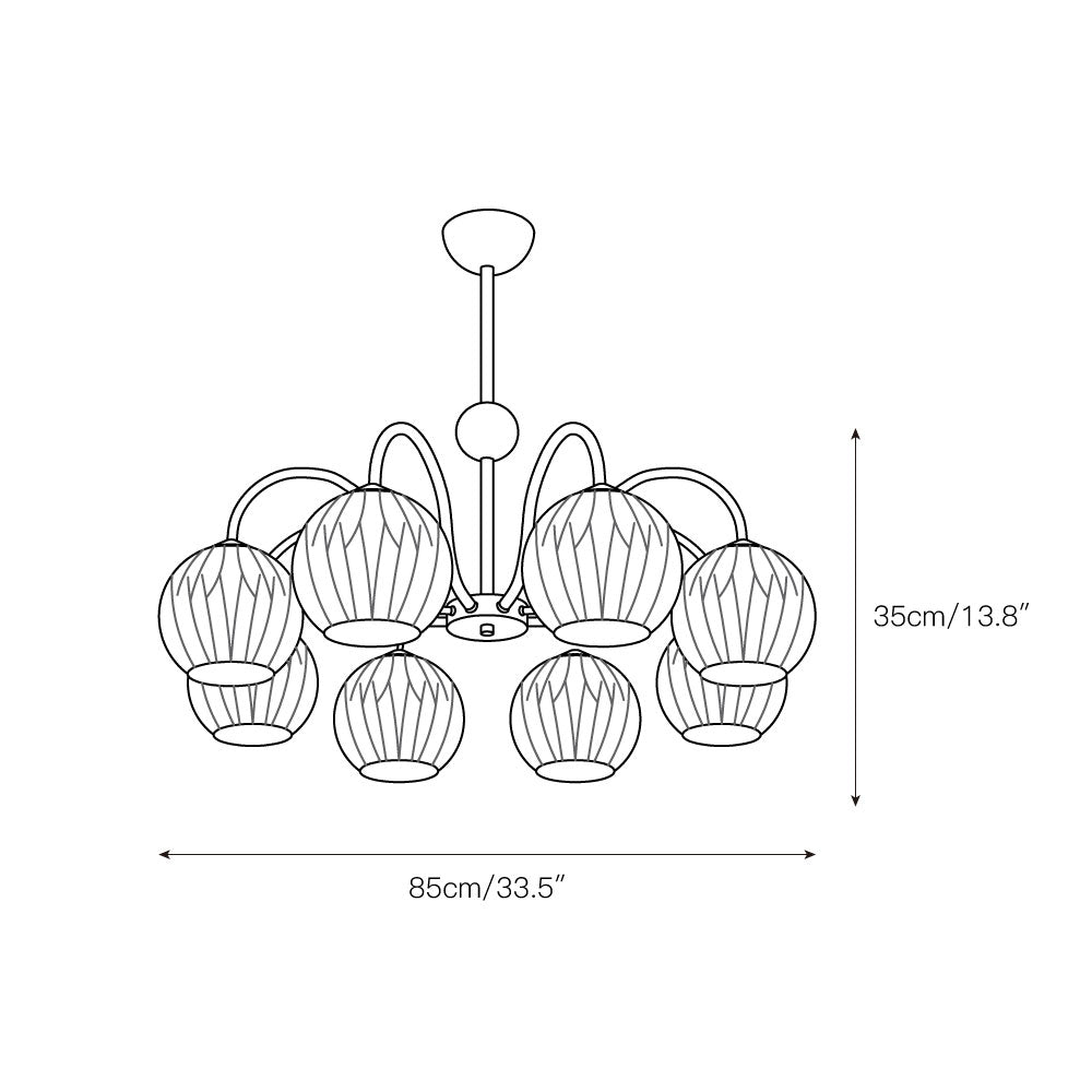 Freyza | Unoryra Glass Chandelier Glass Chandelier – Dining Room Living Room