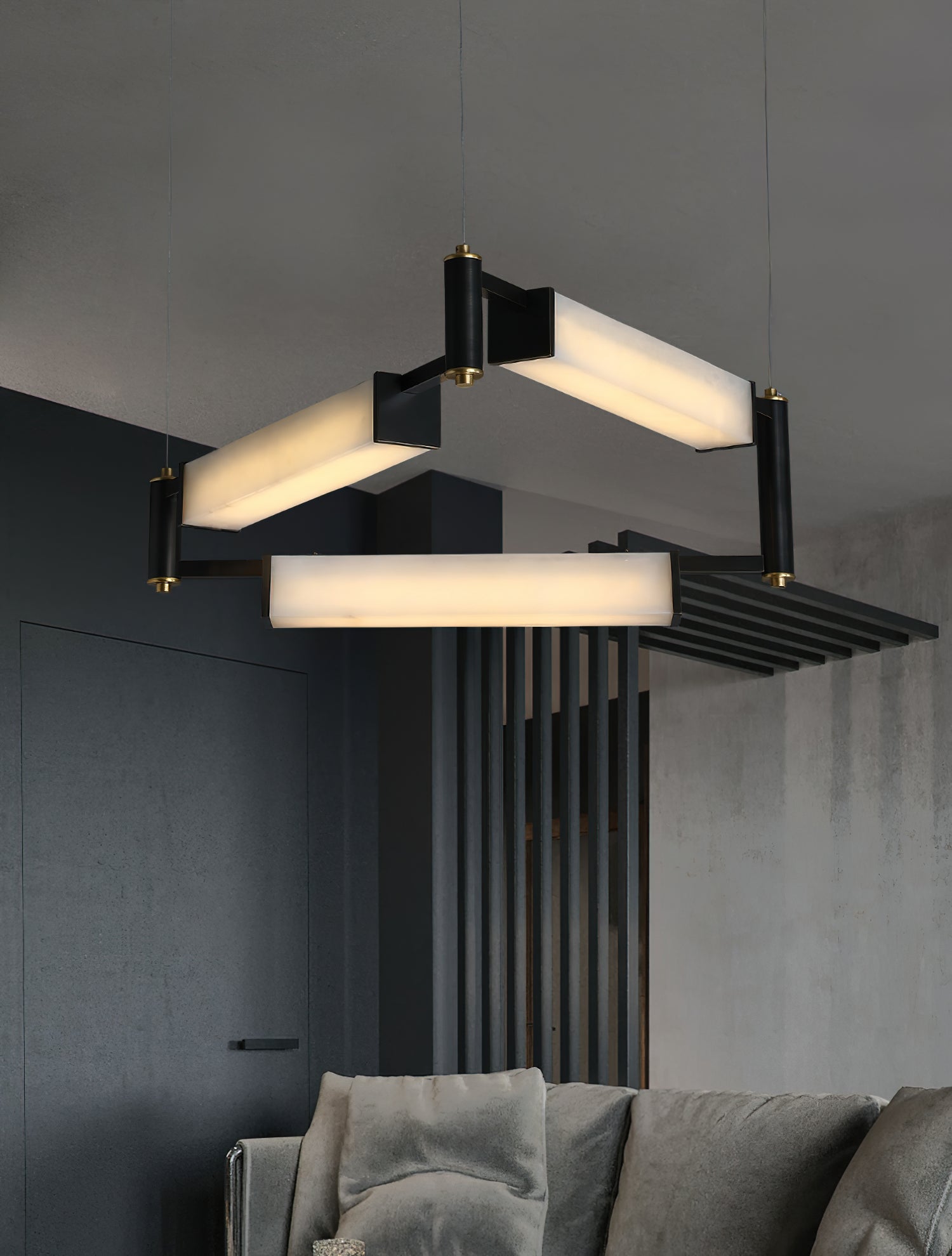 Freyza | Arsorara Brass Alabaster Brass Chandelier – Dining Room Living Room