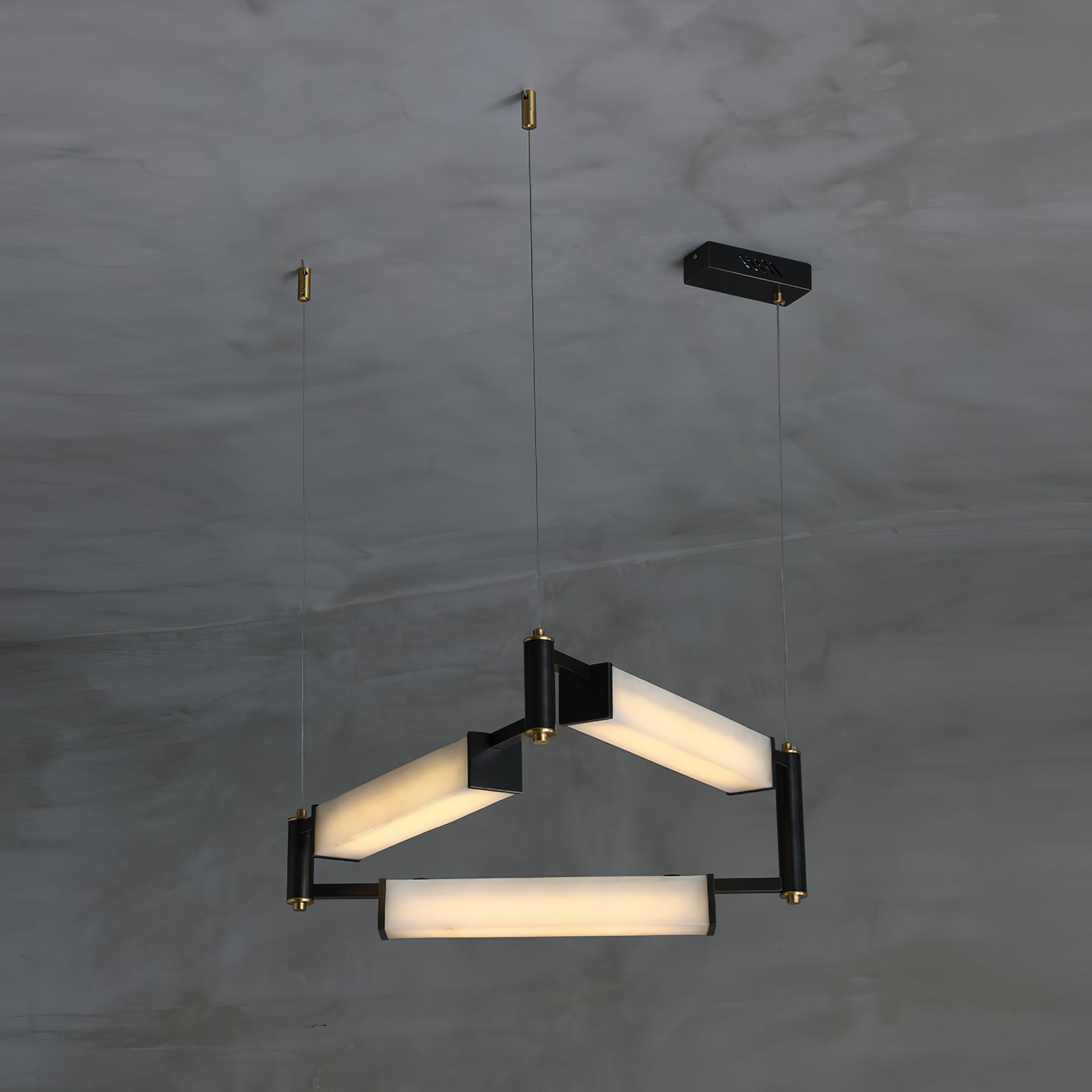 Freyza | Arsorara Brass Alabaster Brass Chandelier – Dining Room Living Room