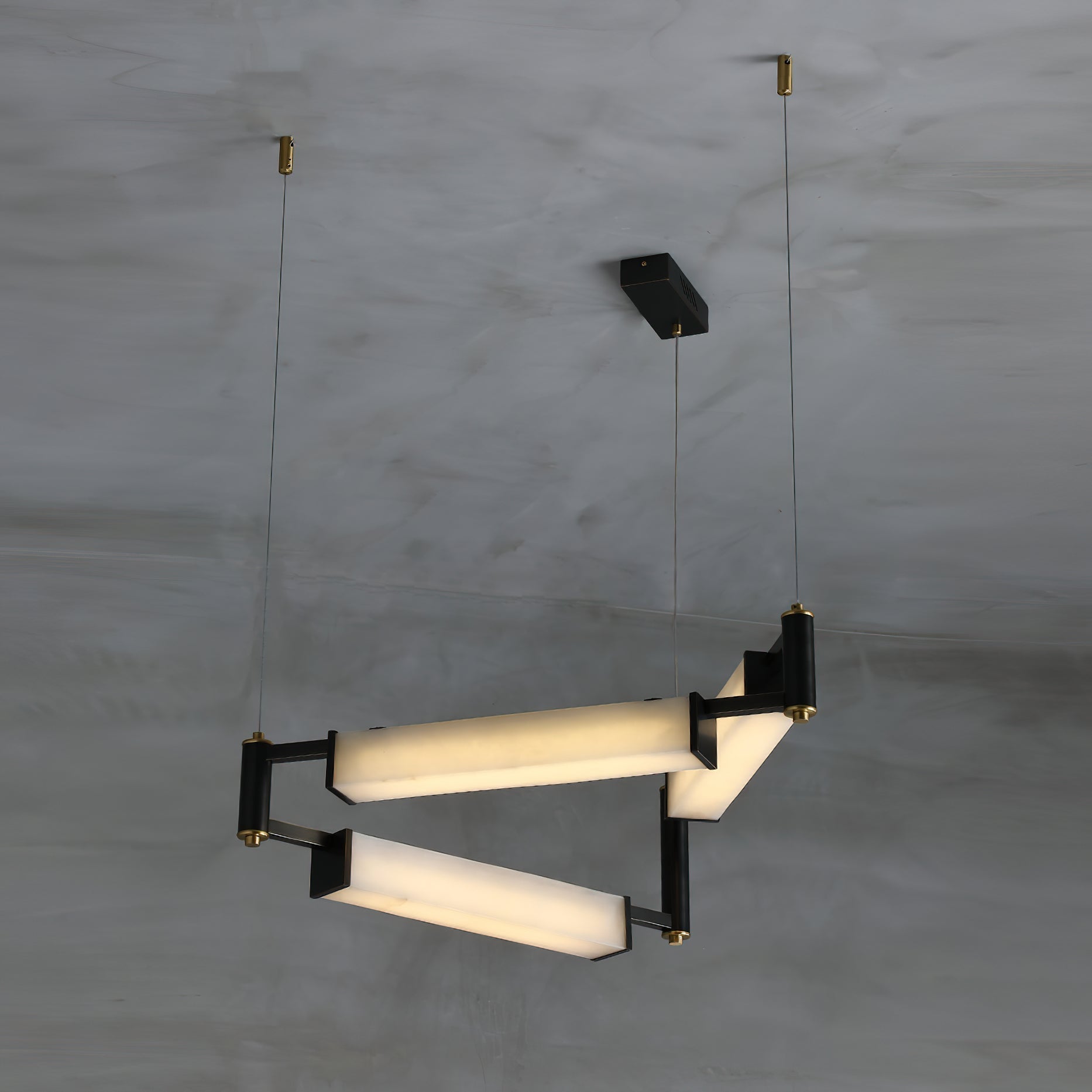 Freyza | Arsorara Brass Alabaster Brass Chandelier – Dining Room Living Room