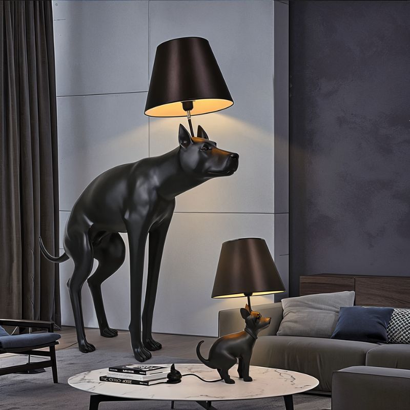 ResinPaw | Quirky Playful Dog Figure Table Lamp for Unique Bedroom Decor 2