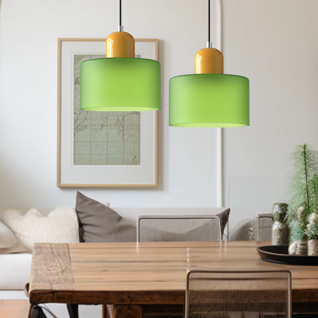Retro Hanging Lamp | Adjustable Glass Pendant Light with Warm Glow | Stylish Kitchen Lighting for Cozy Interiors 5