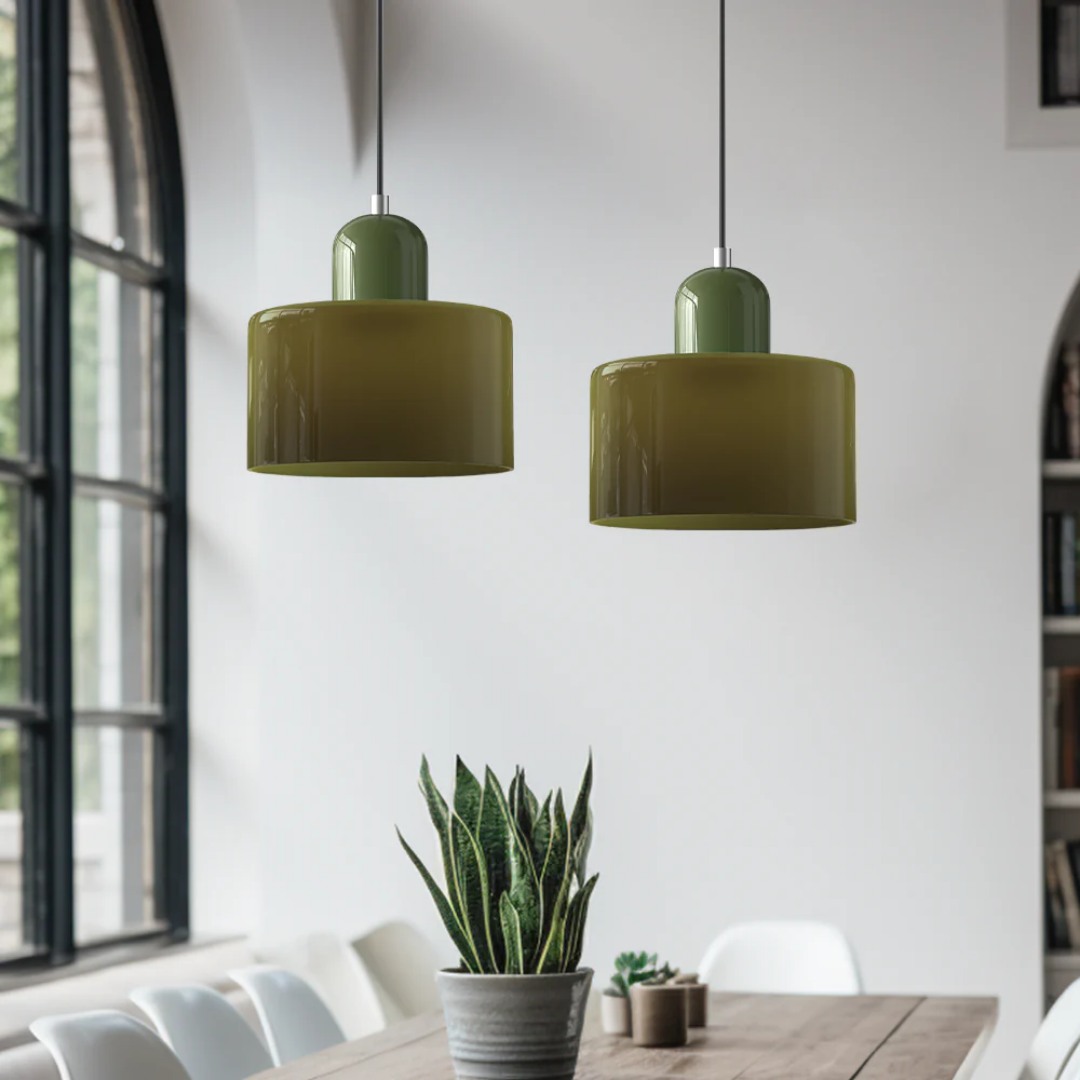 Retro Hanging Lamp | Adjustable Glass Pendant Light with Warm Glow | Stylish Kitchen Lighting for Cozy Interiors 6