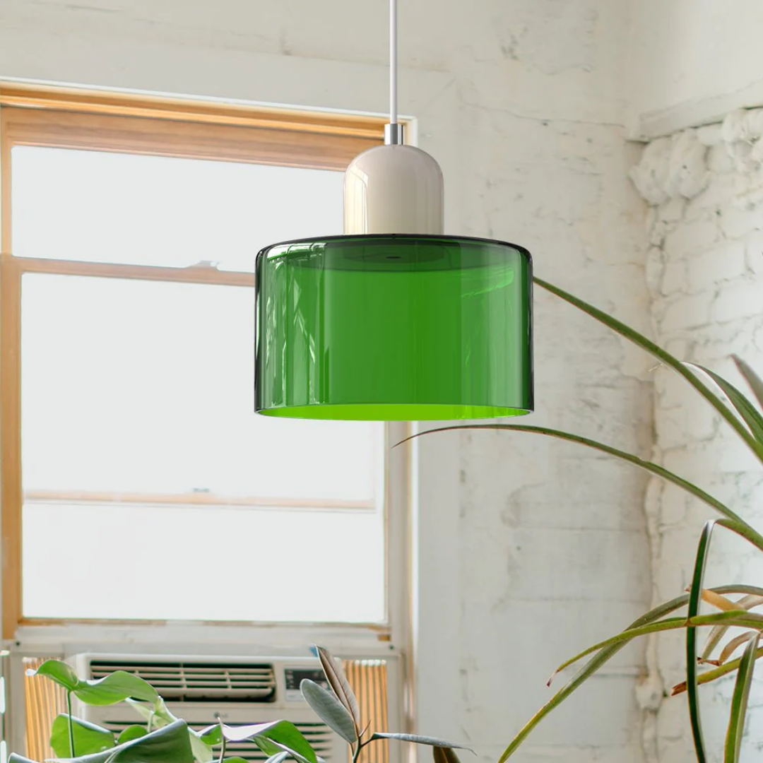 Retro Hanging Lamp | Adjustable Glass Pendant Light with Warm Glow | Stylish Kitchen Lighting for Cozy Interiors 7