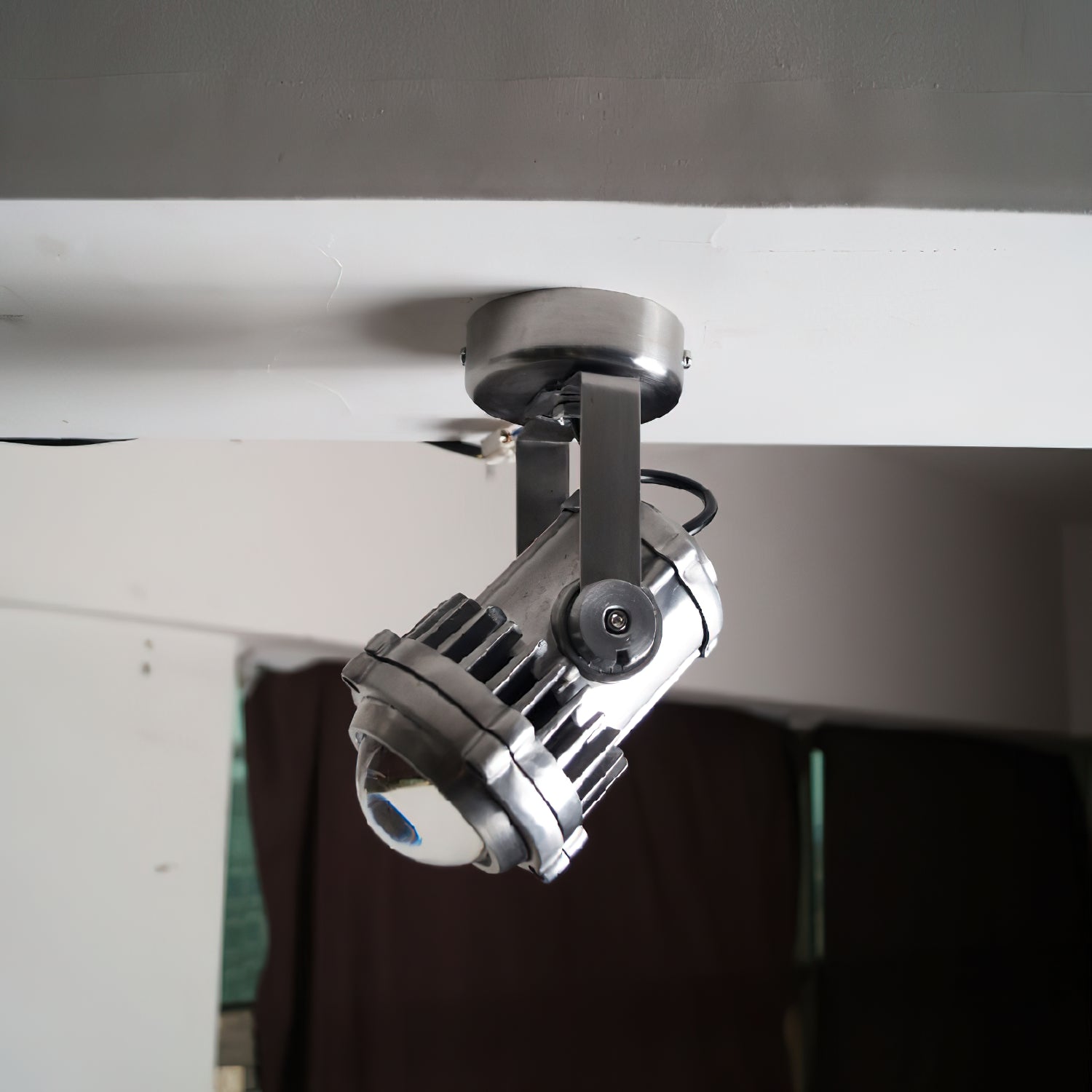 Freyza | Ivinan Retro Industrial Glass Ceiling Light – Industrial Bedroom Living Room
