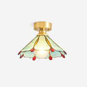 Freyza | Plafonnier en verre de style Tiffany, modèle civelle – chambre, couloir, cuisine