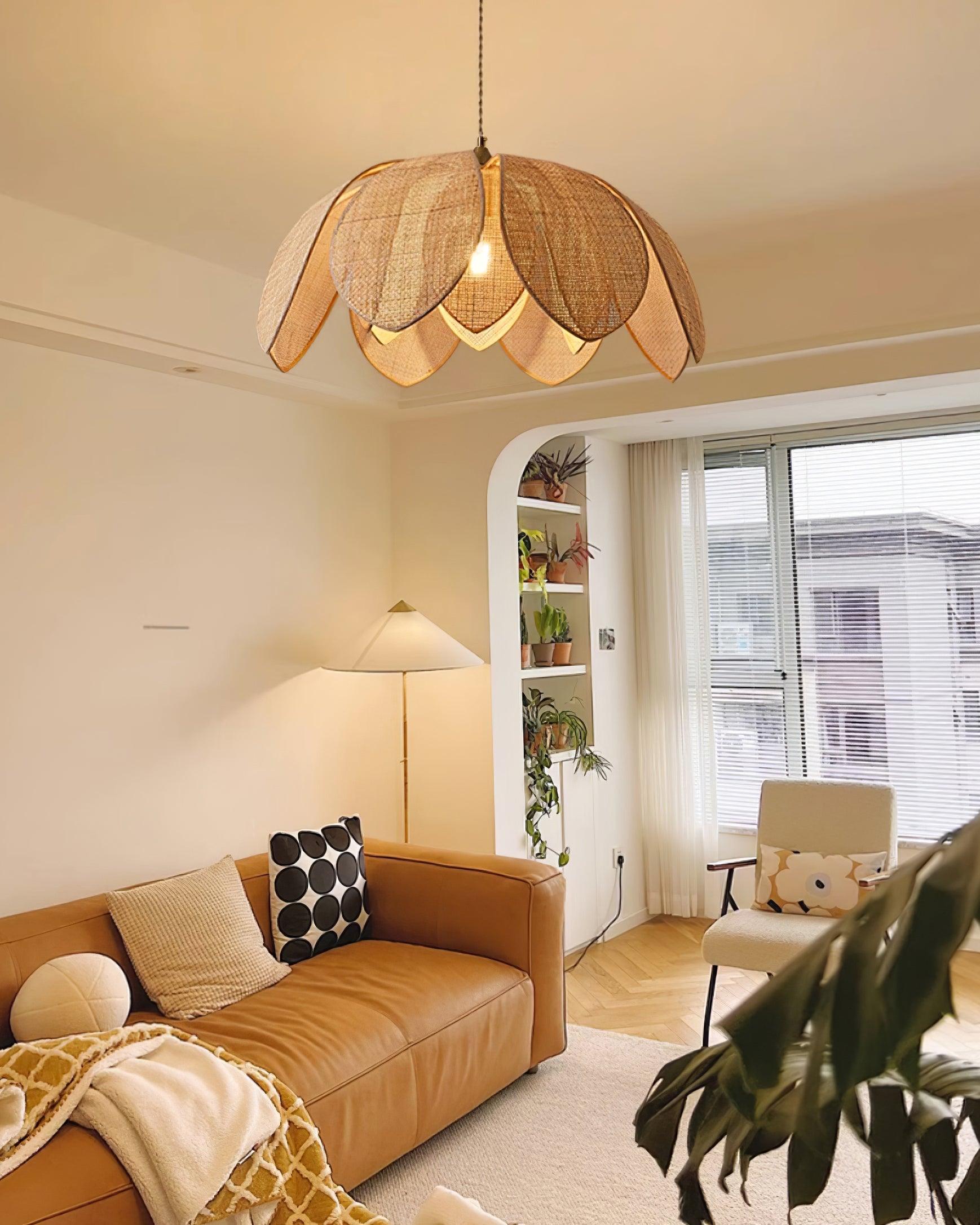 Freyza | Suspension en rotin Fionel – Luminaire suspendu en rotin pour cuisine et salle à manger