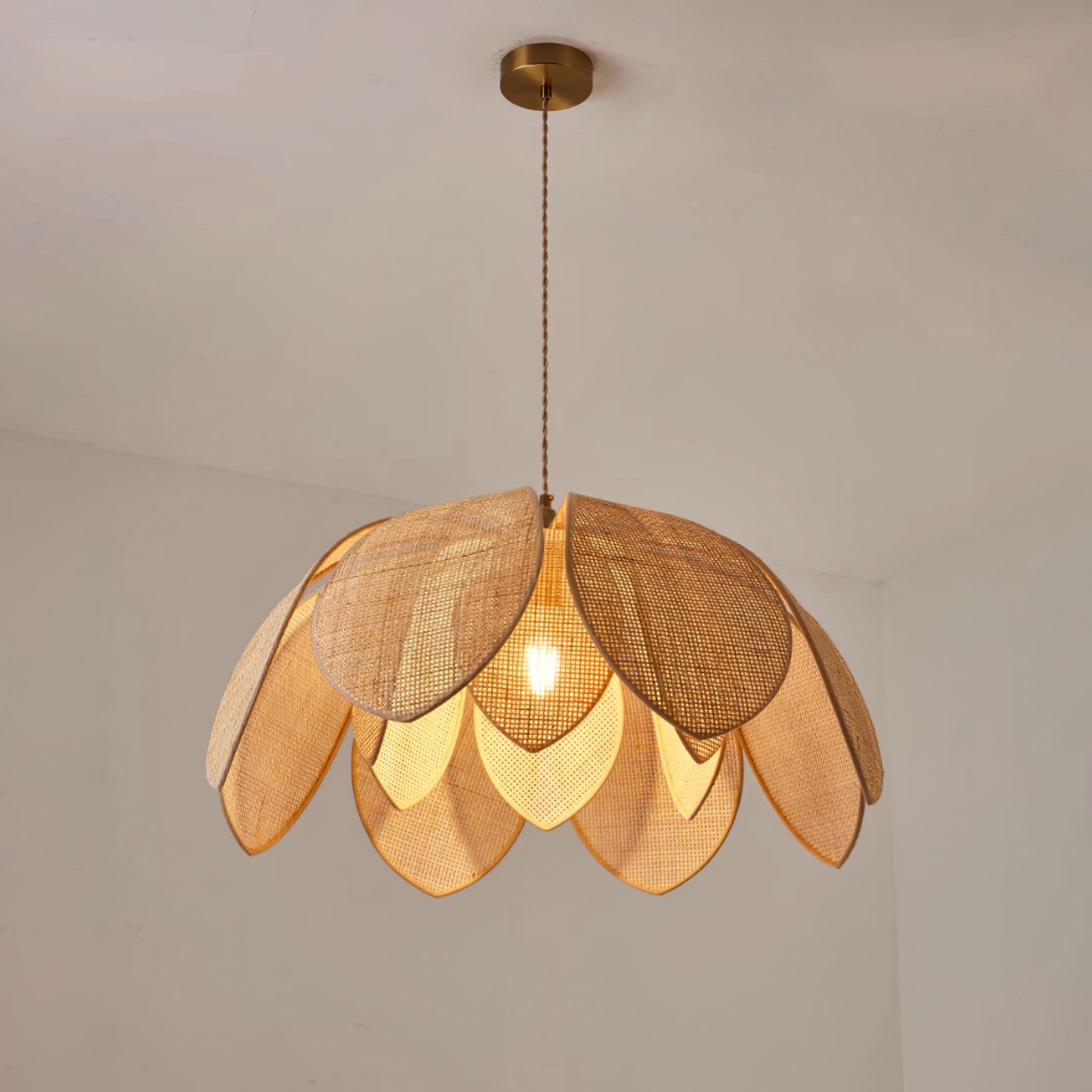 Freyza | Suspension en rotin Fionel – Luminaire suspendu en rotin pour cuisine et salle à manger